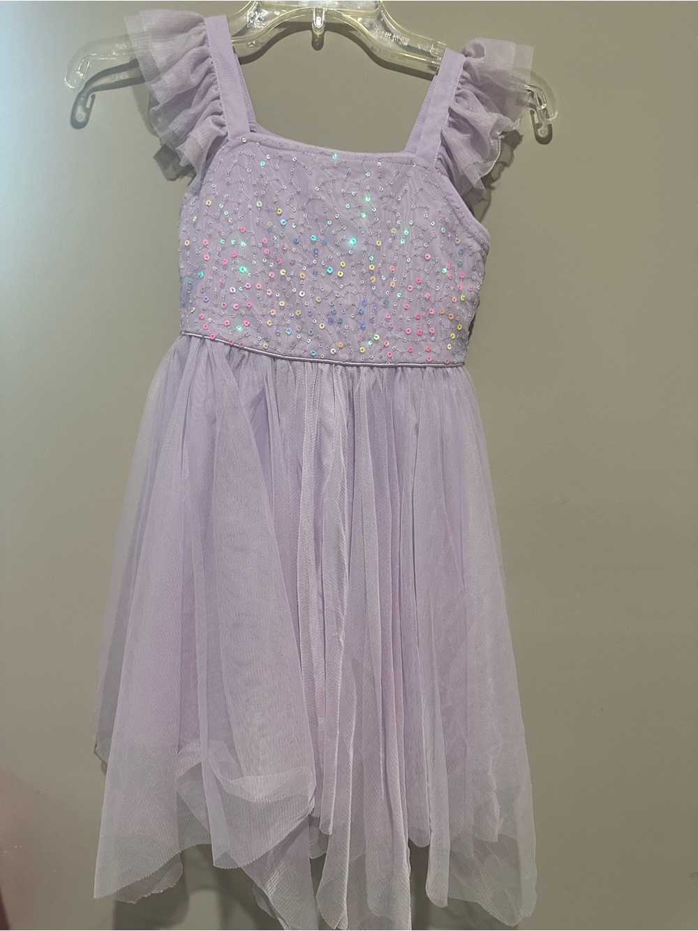 Cat & Jack Lilac Sequin Tulle Party Dress